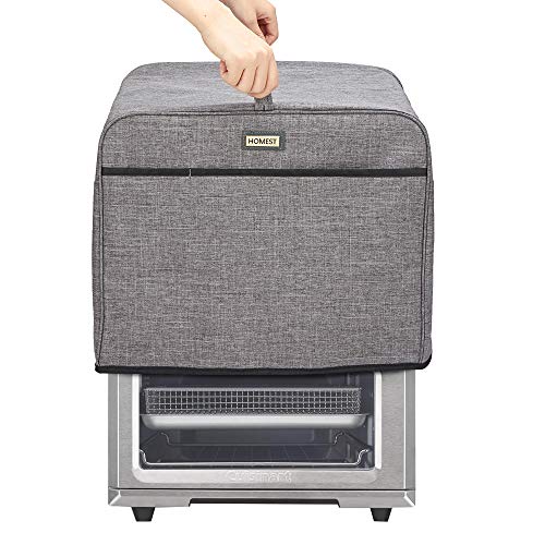 HOMEST Toaster Oven Dust Cover with Accessory Pockets Compatible with Cuisinart TOA-60 Convection Toaster Oven, Grey