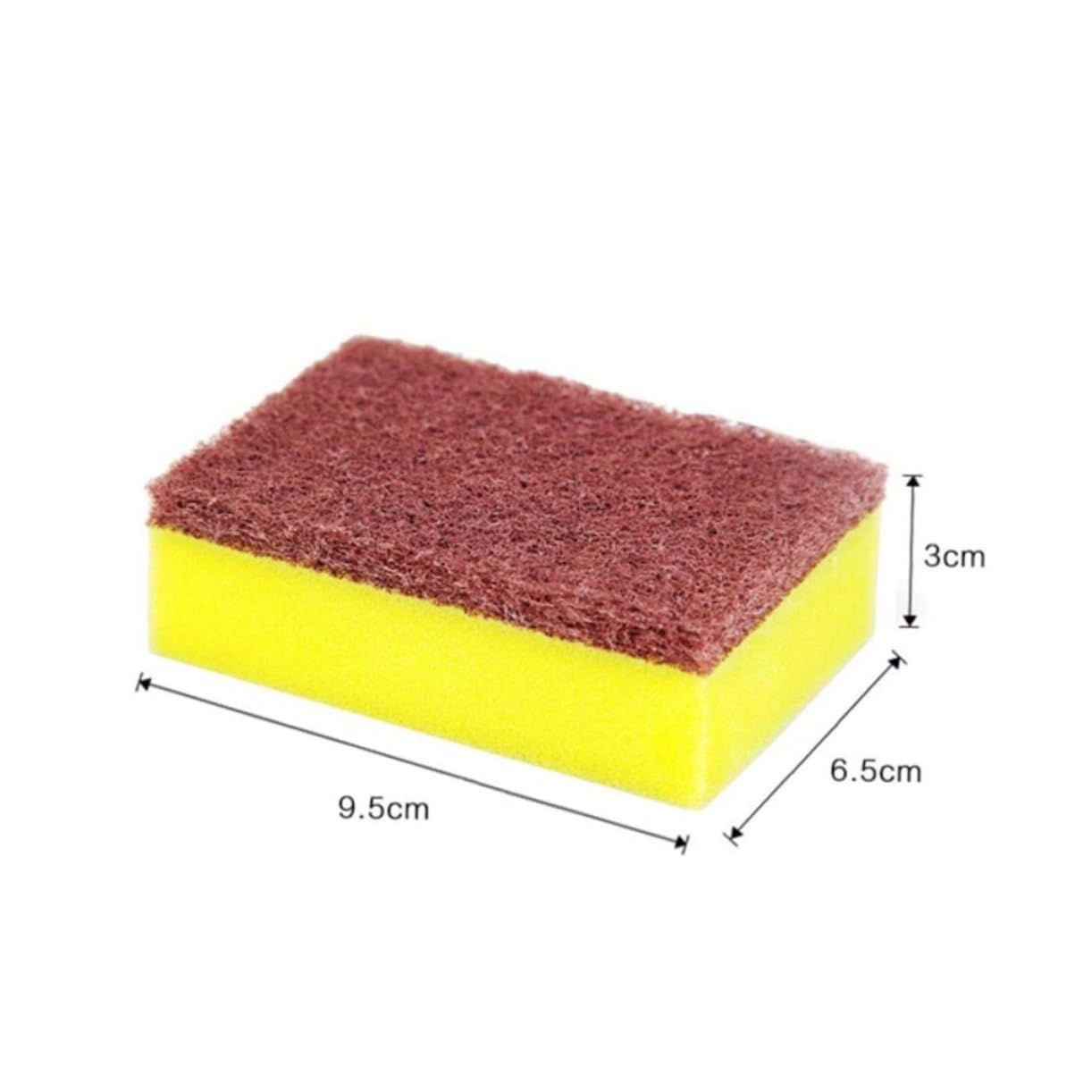 SHERCHPRY 10Pcs High Density Cleaning Sponge Durable Dishwashing Pads for Kitchen Bathroom Strong Decontamination Soft Surface Scouring Cloths