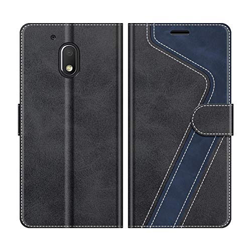 MOBESV Funda para Motorola Moto G4 Play, Funda Libro Magnético Carcasa para Motorola Moto G4 Play Funda con Tapa, Negro