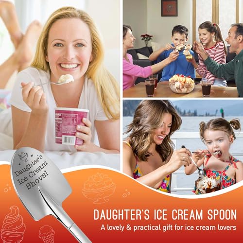 Funny Daughter Gifts from Mom Dad - Daughter's Ice Cream Shovel Spoon, Daughter Birthday Graduation Christmas White Elephant Gifts for Daughter-in-Law Bonus Step Daughters Adults Teen Girls — view 5