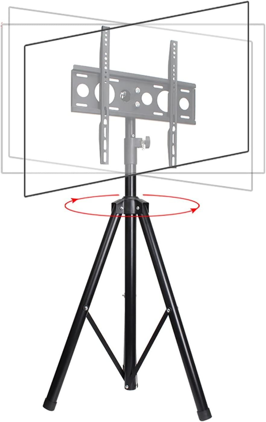 Adjustable Portable TV Stand for 32-55" LED LCD OLED Displays - Height Adjustable Floor Mount, Sturdy Support for Home & Office, Easy Assembly, Mobile TV Cart