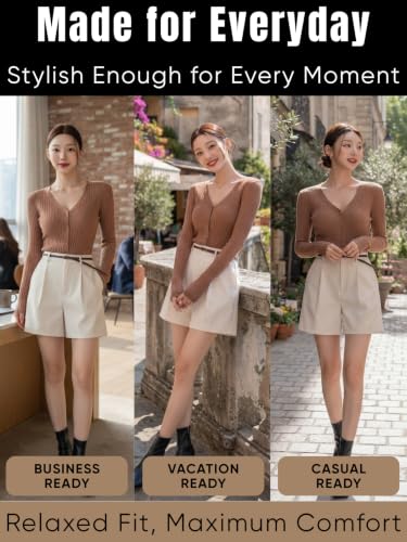 Image of GRECIILOOKS Women's Western Shorts - Trendy Knee Length Casual Bottoms | Relaxed Fit Summer Shorts for Girls & Women (Available in Plus Size)