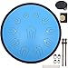 Handpan,Steel Tongue Drum Drum stalowy, 18-calowy 22 Uwaga, czakra zbiornik stalowa perkusja z dymsticks, naklejki tonowe, książka muzyczna i wyściełana torba podróżna, D Główny ton profesjonalny bębe