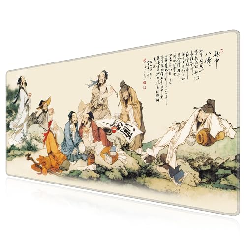 Tapis de souris 140x70 cm LL-COEUR antidérapant pour bloquer le glissement et protéger le bureau