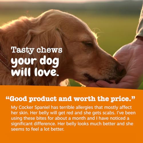 Zesty Paws Dog Allergy Relief Chews, Dog Probiotics for Itchy Skin and Ears, Lamb, 90ct