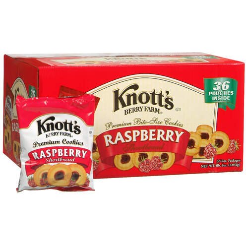 Knott's Berry Farm Rasp. Shortbread -36/2 - CASE PACK OF 2