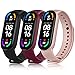 Tobfit 3 Pezzi Cinturino per Mi Band 6/Mi Band 6 NFC, Cinturino di Ricambio Morbido Regolabile per Xiaomi Mi Smart Band 6/ Xiaomi Mi Smart Band 6 NFC