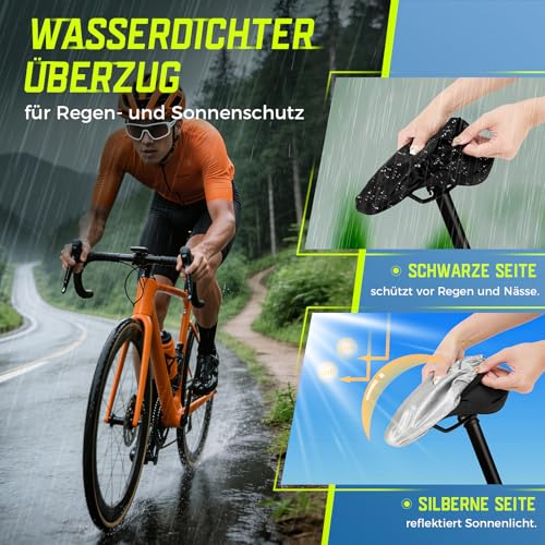 Fahrradsattel Herren & Damen Bequem Weich – 2026 Ergonomischer Fahrrad Sattel mit Optimierter Druckverteilung und Memory Foam, Komfortabler Sattel für Trekking, Reisen, längere Pendelfahrten, E-Bikes
