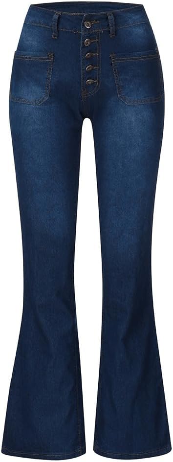 Womens Flare Jeans High Waisted Bootcut Bell Bottom Jeans for Women,Black Stretchy Slimming Denim Pants