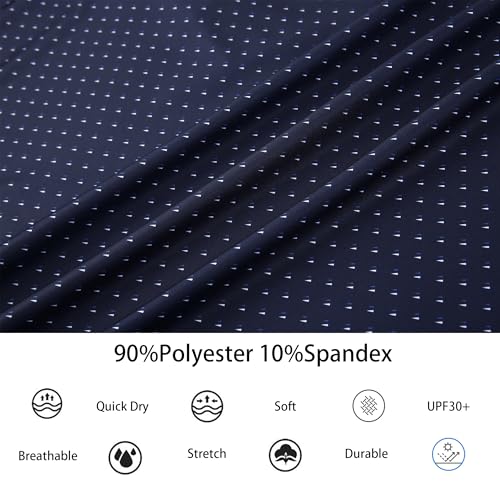 Alex Vando Mens Golf Shirt Moisture Wicking Classic Print Golf Shirts for Men