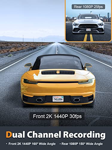 ARIFAYZ Dash Cam Front and Rear 4K+1080P, Free 64GB Card, Built-in WiFi, Dash Camera for Cars, Car Camera, Dual Dashcams for Cars with Night Vision, 24 Hours Parking Monitor, Loop Recording - Image 3