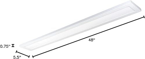 Miniatura 2 de Nuvo 621057 Blink Plus - Luz LED de montaje en superficie, perfil ultra bajo, blanco, 3000K, 5.5" x 48"