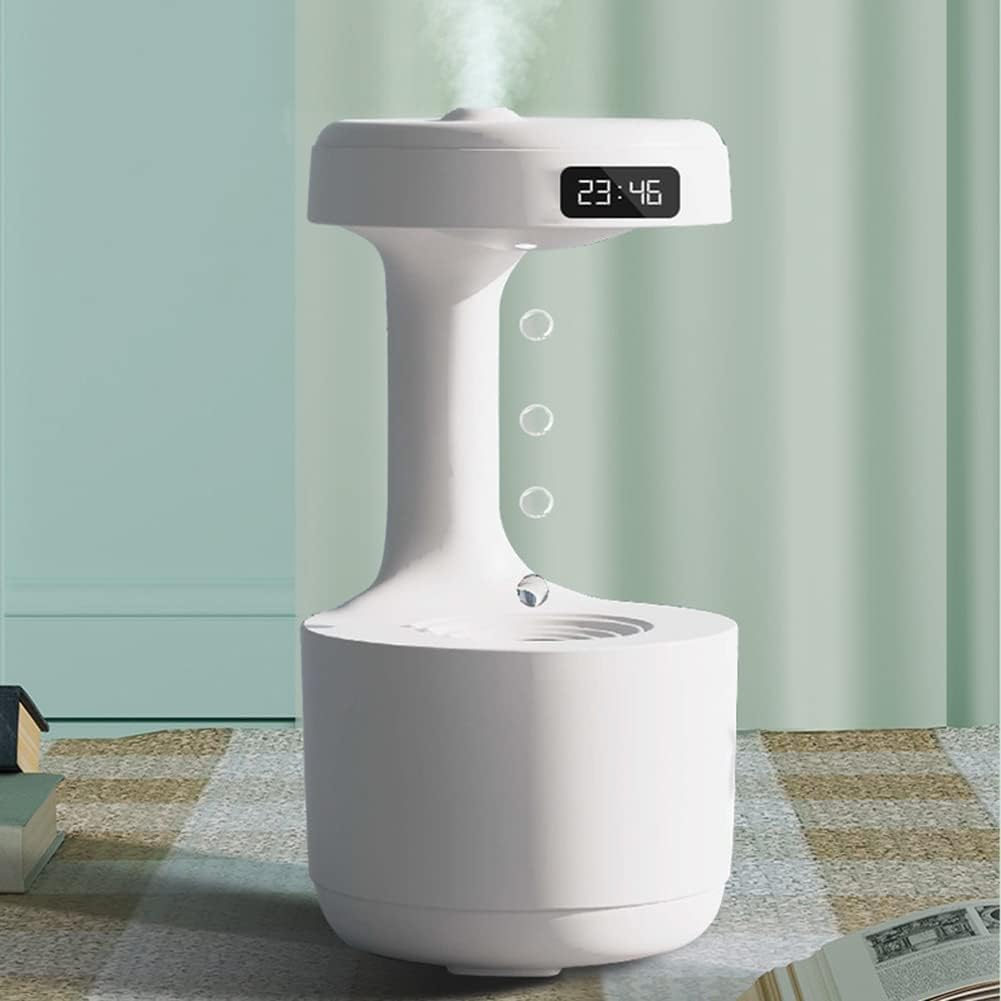 Nawilżacz powietrza USB, 800 ml, chłodna mgiełka, nawilżacz antygrawitacyjny, nawilżacz kropelkowy, nawilżacz na biurko, wyświetlacz LED do domu, biura, sypialni, podróży, wypełniacz nawilżacz