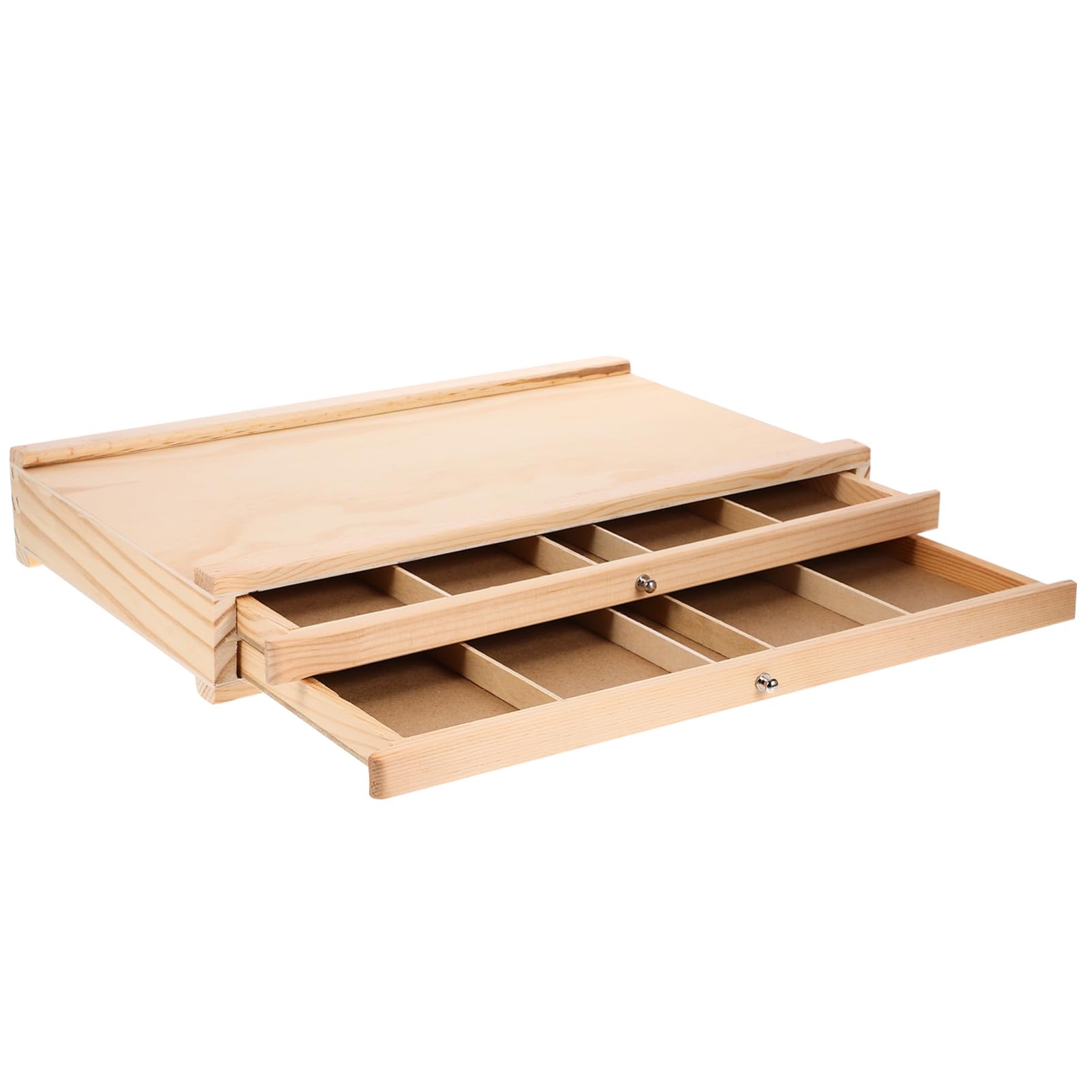 HAPINARY Pen Organizer Storage Wooden Craft Storage Box Brush Holder Pencil Holder Desk Organizer