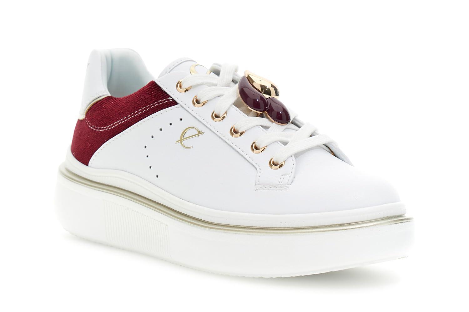 CAFèNOIR - Zapatilla con Cordones De Piel Recubierta De Inserto De Terciopelo, para Mujer