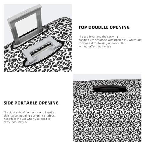 Cool Black Lipstick Lips print Anti-scratch Luggage Cover, Luggage Protective Case, Washable Luggage Cover4