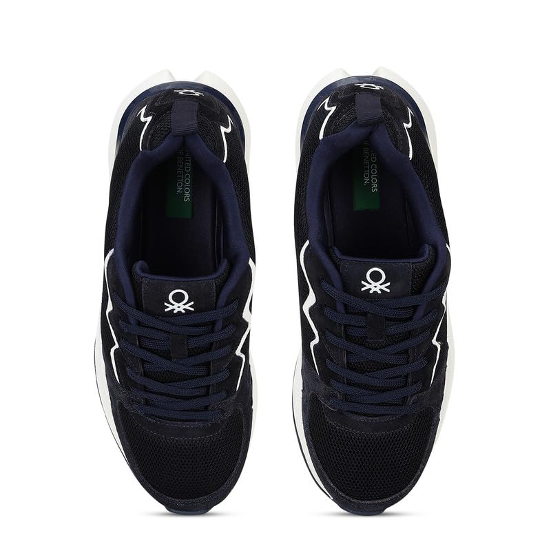 Image of United Colors of Benetton Mens United Colors of Benetton Colorblock Lace-up Round Toe Athletic Sneakers Sneaker