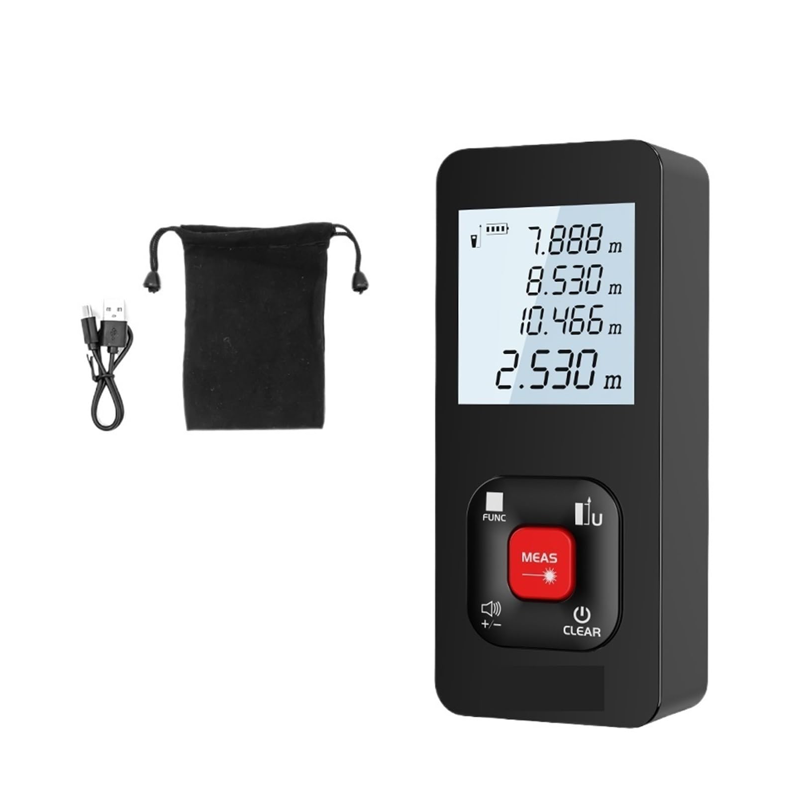 Mini Telémetro, Medidor De Distancia, Digital, Herramienta, Cinta Métrica, Regla Medición Construcción, 50 M/100 M/120 M Precisión Flexibilidad Medición