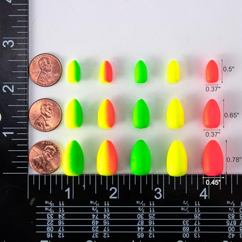 Mr. Crappie RP4P-3YG Rattlin Pear Floats, 1.25-Inch, 3-Pack, Yellow/Green