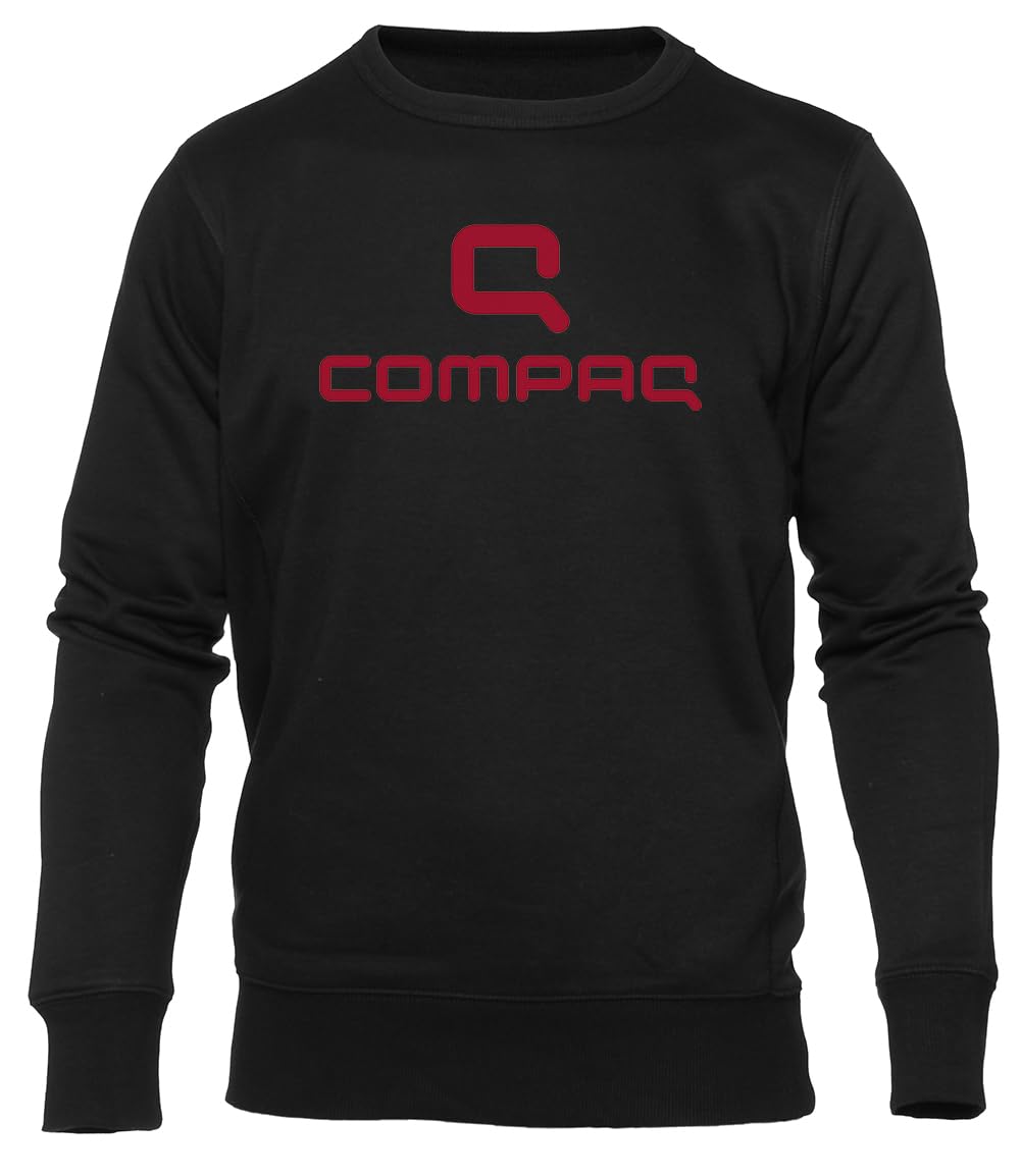 Compaq Czarna Bluza Unisex Z Okrągłym Dekoltem Unisex Black Sweatshirt Crewneck