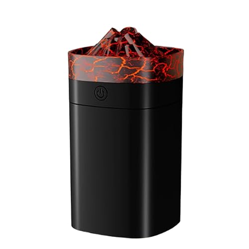 FULLBELL Humidificador de niebla fría, 13.5 fl oz, 10-20 horas de tiempo de funcionamiento, 7 luces de color, 2 modos, 24 db silencioso, negro