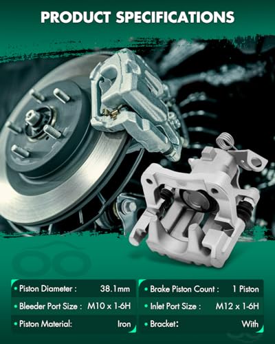 Image of SCITOO Rear Right Brake Caliper With Bracket 19B2570 Compatible For Audi 1999-2006 For Volkswagen 2000-2010