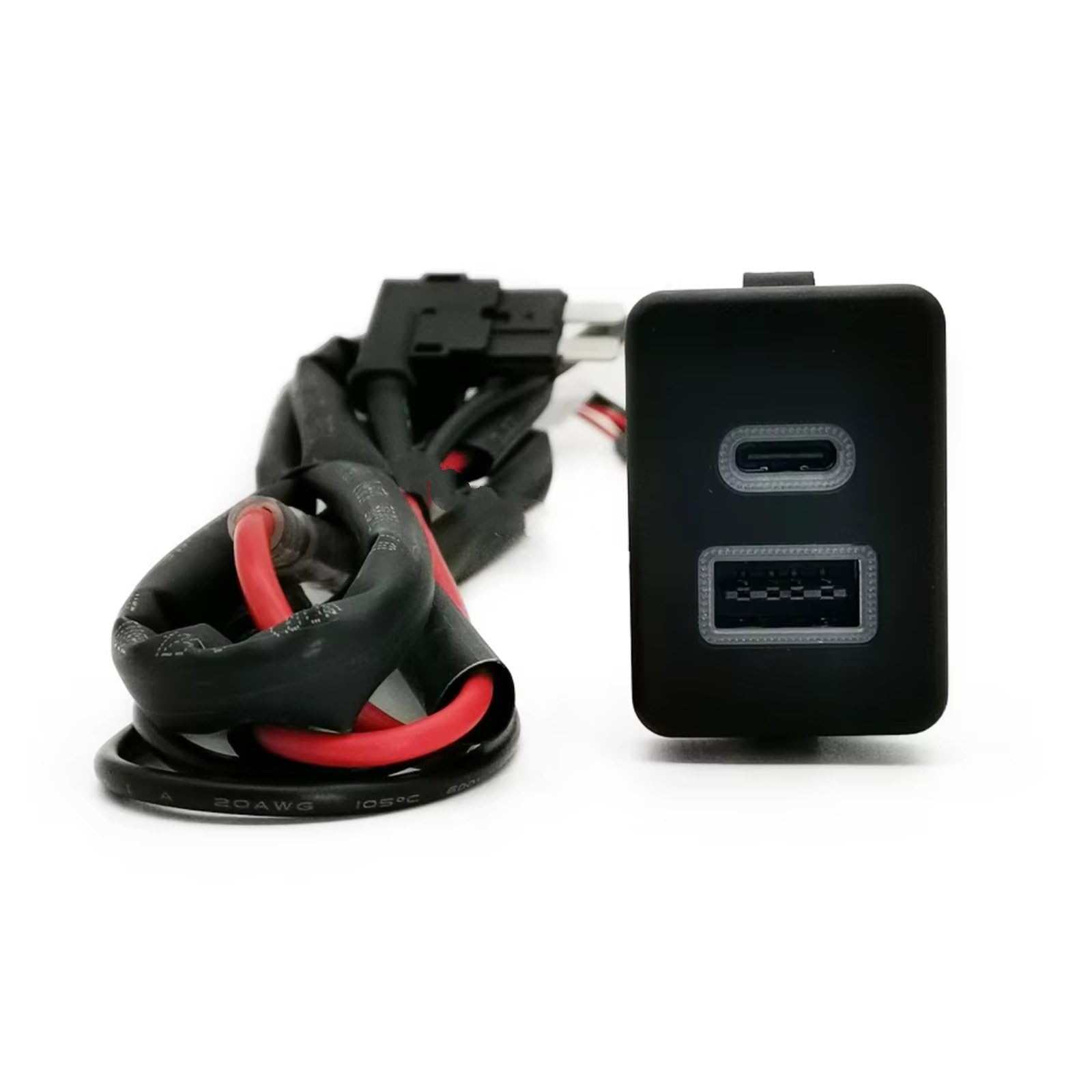 Console USB Prise AUX Compatible Avec Ford Pour Transit 12V 24V Voiture QC3.0 Pour Téléphone Pour Type C Chargeur Double Adaptateur Prise Charge Interface USB AUX voiture