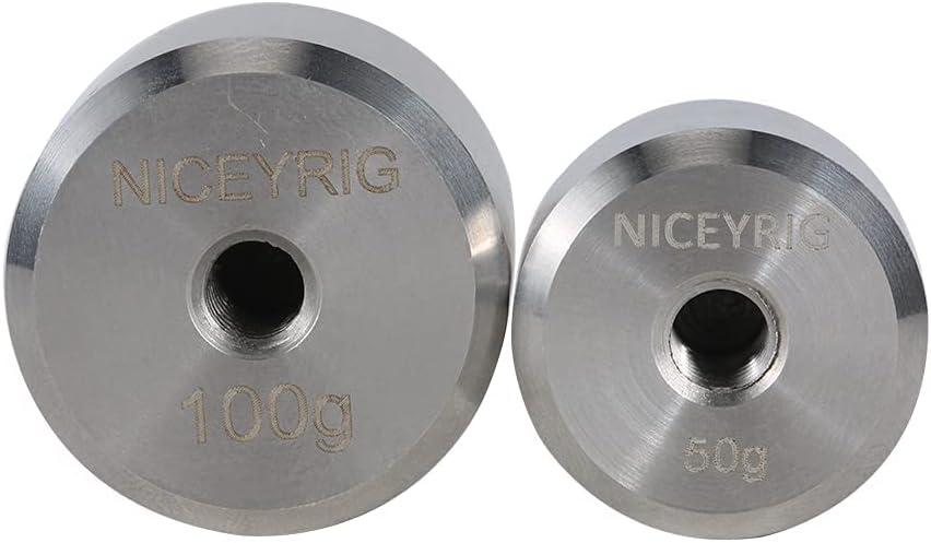 NICEYRIG Gimbal Counterweight Set 150g (100g and 50g) for DJI Ronin RS2/RSC2/S/SC, Zhiyun Weebill S/Crane M2/Plus 3/3S/3-439