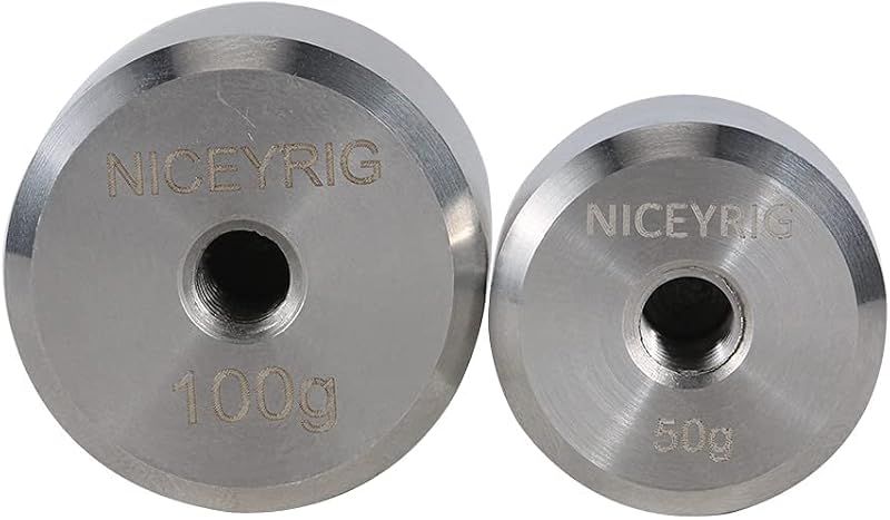 NICEYRIG Gimbal Counterweight Set 150g (100g and 50g) for DJI Ronin RS2/RSC2/S/SC, Zhiyun Weebill S/Crane M2/Plus 3/3S/3-439