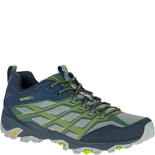 Merrell Men's Moab FST Hiking Shoe, Navy/Green, 10.5 M US