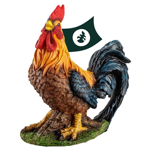 VERDOBA Coq en résine, Peinte à la Main - Coq Figurines de Jardin Décorations de Jardin pour l'extérieur Grandes - Poules Décoration de Jardin Animaux