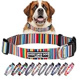 Lucky Love Dog Collar, Beautiful & Vivid Patterns, Rainbow Dog Collar for X-Large Dogs, Easy On & Off Clasp Accessory (Hippie, XL)…