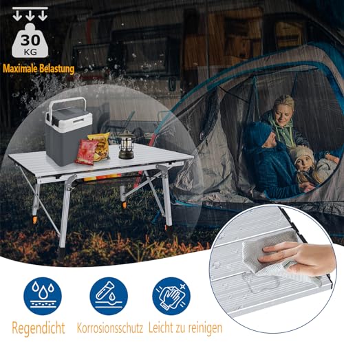 Table de camping pliable stable pour sol irrégulier de jardin - 5