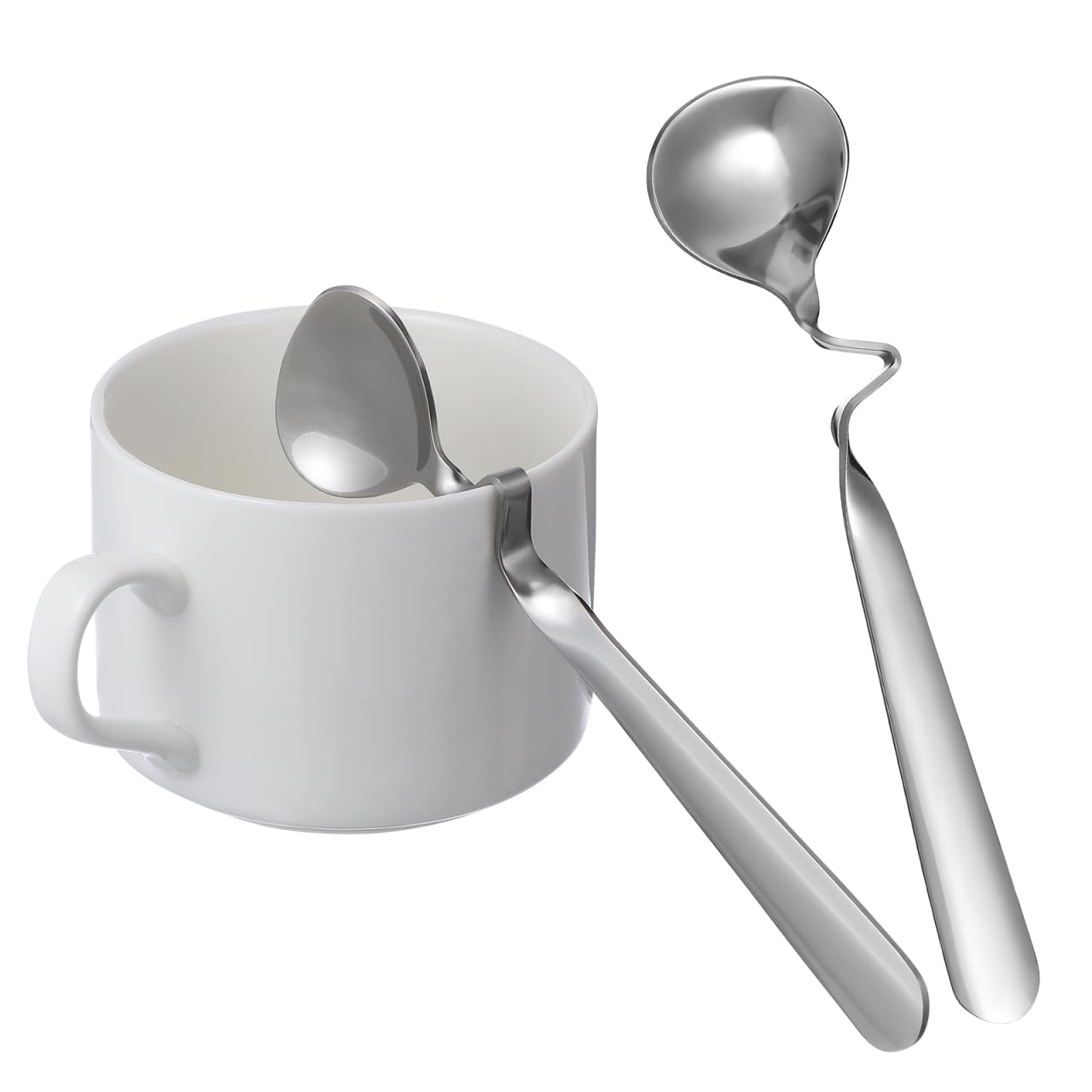 Amazon.com: OSALADI 2Pcs Honey Spoon Stainless Steel Curved Handle