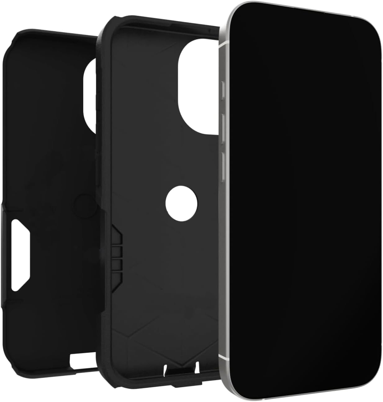 Commuter Case for Samsung iPhone 17 Case Commuter Black Phone Case for iPhone 17 Dual Layer, Slim & Tough, with Port Protection