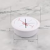 Zaślepka otworu na kabel w przelotce biurkowej 10 sztuk 50mm / 53mm / 60mm biurko stół ABS i guma zaślepki na otwory na kable komputer stancjonarny biurko drut okrągły Tidy przelotka(White,50mm)
