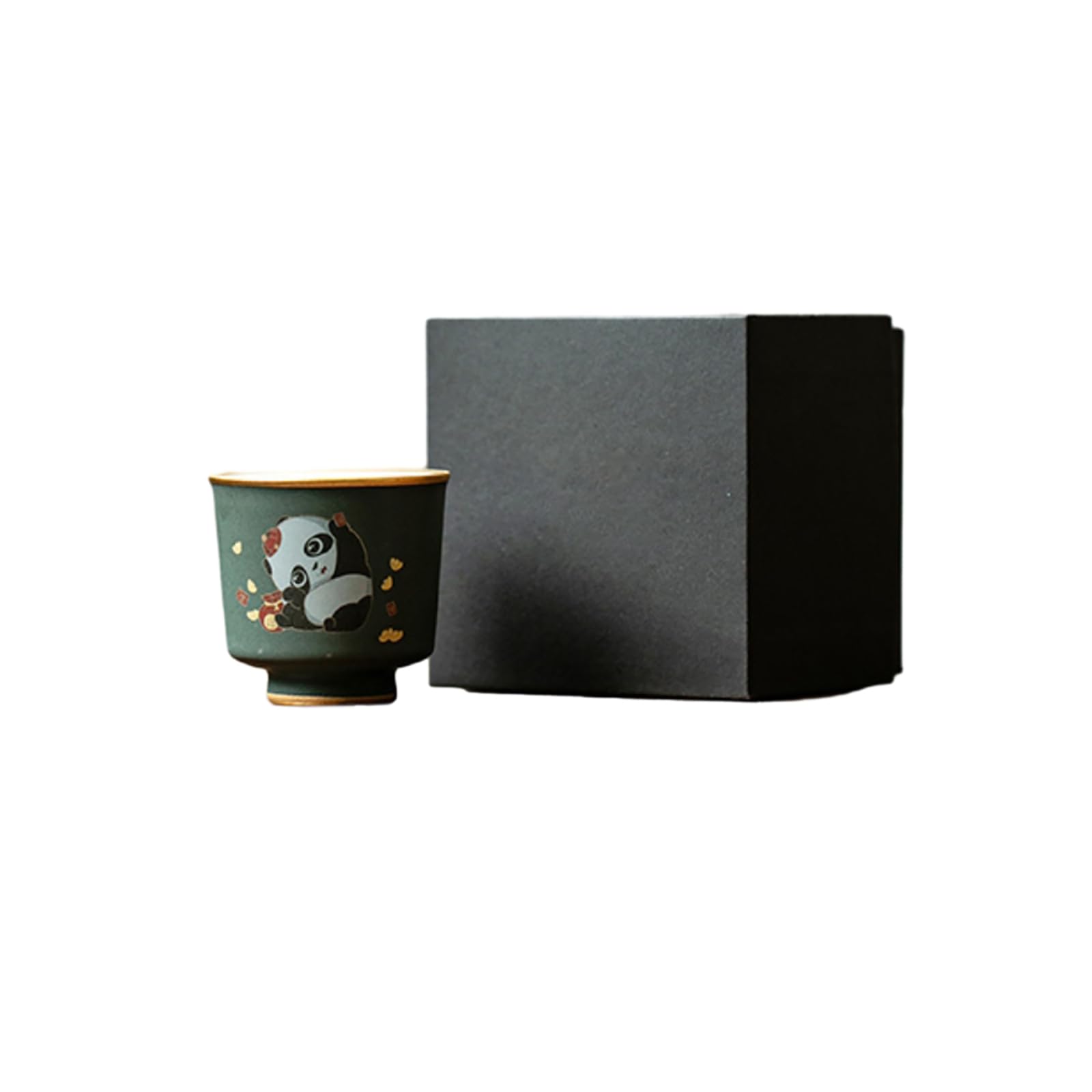 Céramique de tasse à thé panda 100 ml avec finitions traditionnelles soignées