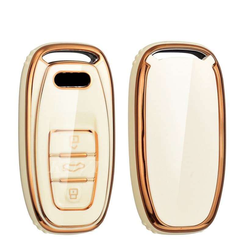 Image of BKN TPU Premium Car 3 Button Remote Key Cover Case for Audi Smart Key Audi A1 A3 A4 A5 A6 A7 A8 Quattro Q3 Q5 Q7 2009-2015 - Multicolor, 1pcs