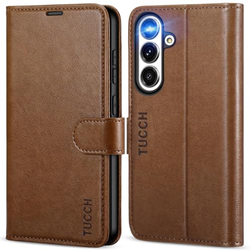 Coque Galaxy S25 Plus RFID Blocage TUCCH Housse Cuir Antichoc avec Support