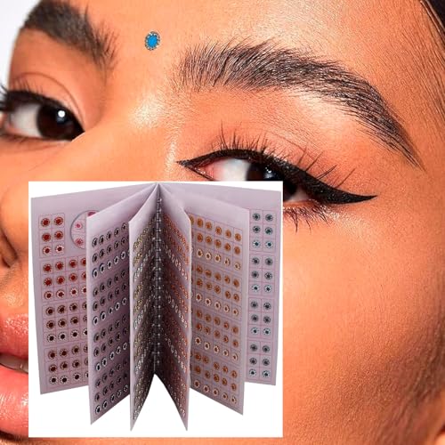 Image of VAMA Fashions Multicolour Stone Self Adhesive Kumkum Bindis Sticker Bindiya Bride Groom Forehead Bindi Spiral Book Booklet for Women & Girls (Multicolor Bindi Booklet)