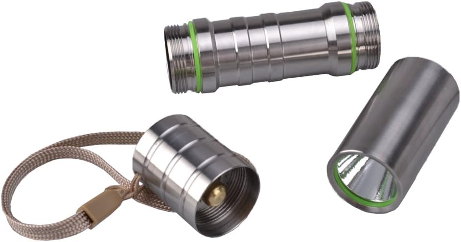ZERO2ONE SingFire SF-75B CREE XPE R2 180LM 3-Mode White LED Stainless Steel Mini Flashlight(118650)Silver