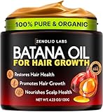 Organic Batana Oil for Hair Growth - 100% Pure & Unrefined - Raw Natural Dr. Sebi Botana Oil - Strengthens, Thickens & Hydrates - Repairs Split Ends - Prevents Hair Loss - Perfect for Men & Women