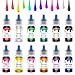 Colorante Alimentare Liquido,Jelife 12 Colori*6ml Coloranti Alimentari per Cuocere Decorare,Dolci,Glassare,Torta, Fondente per Dessert di San Valentino e uova di Pasqua