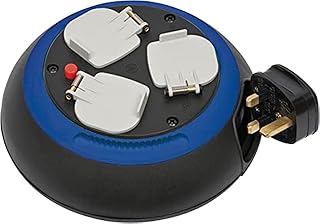 Comfort-Line - Caja de Cables CL-S de 3 vías, Color Negro y Azul, 3 m, H05VV-F 3G1,5 *GB*