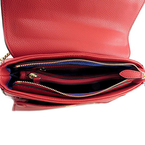 Borsa in pelle 'Ted Lapidus'rossa - 27,5x20x12 cm