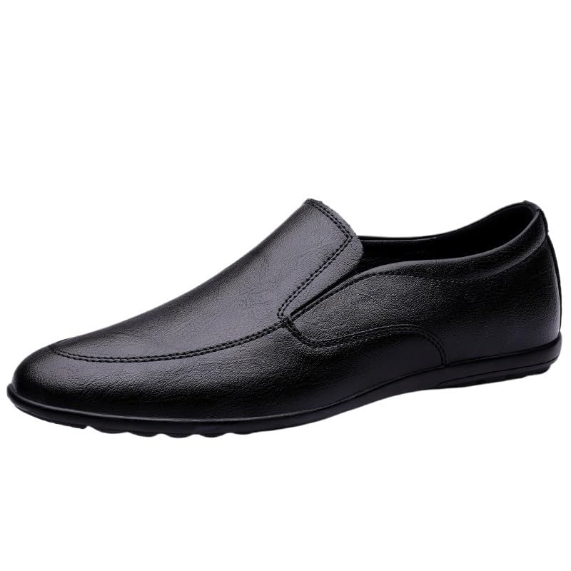 Mens Slip On Loafers Comfortable Driving Lightweight Breathable Shoes Leather Casual Shoes for Business Office Work Wedding