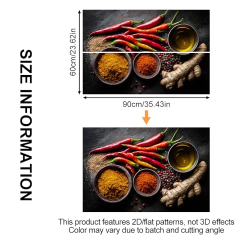 Image of Chili Spice Kitchen Backsplash Peel and Stick, 35.4x23.6 in