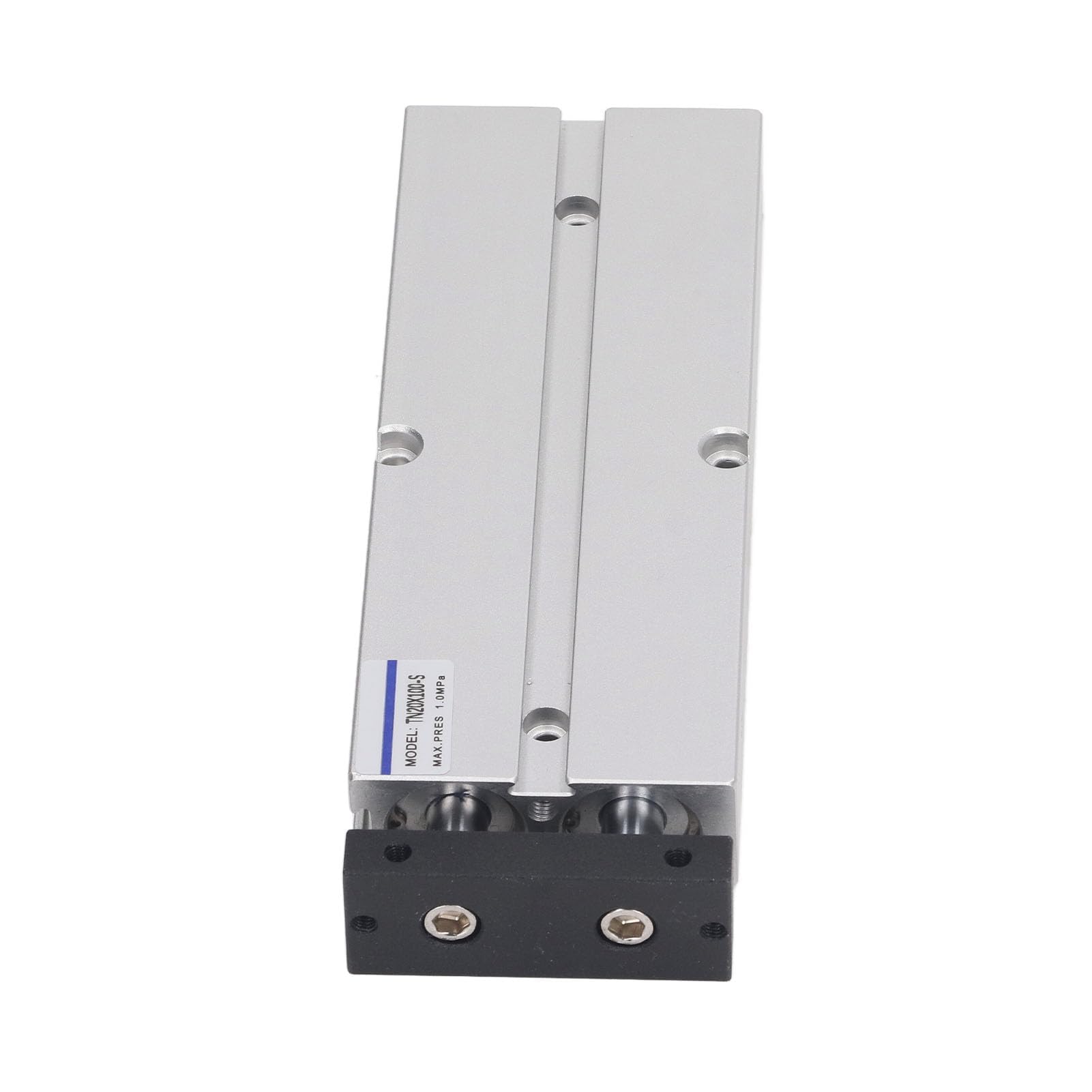 Cylindre pneumatique double tige 20mm course 100mm double effet pour guidage fluide