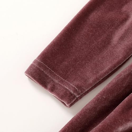 YOUNGER TREE Toddler Fall Dress Girl Winter Clothes Long Sleeve Velvet Dresses Princess Party Outfits4