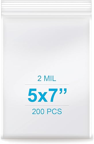 Miniatura 9 de 4 x 6 pulgadas, 200 bolsas de plástico transparente de 2 mil con cierre de cierre resellable para fotos, joyas, panadería, golosinas, viajes